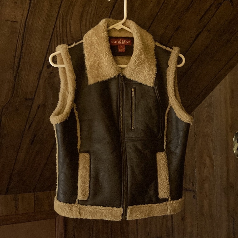 Sundance genuine leather vest